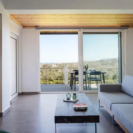 Cyan Viewpoint House Near Kourna Semesterbostad *